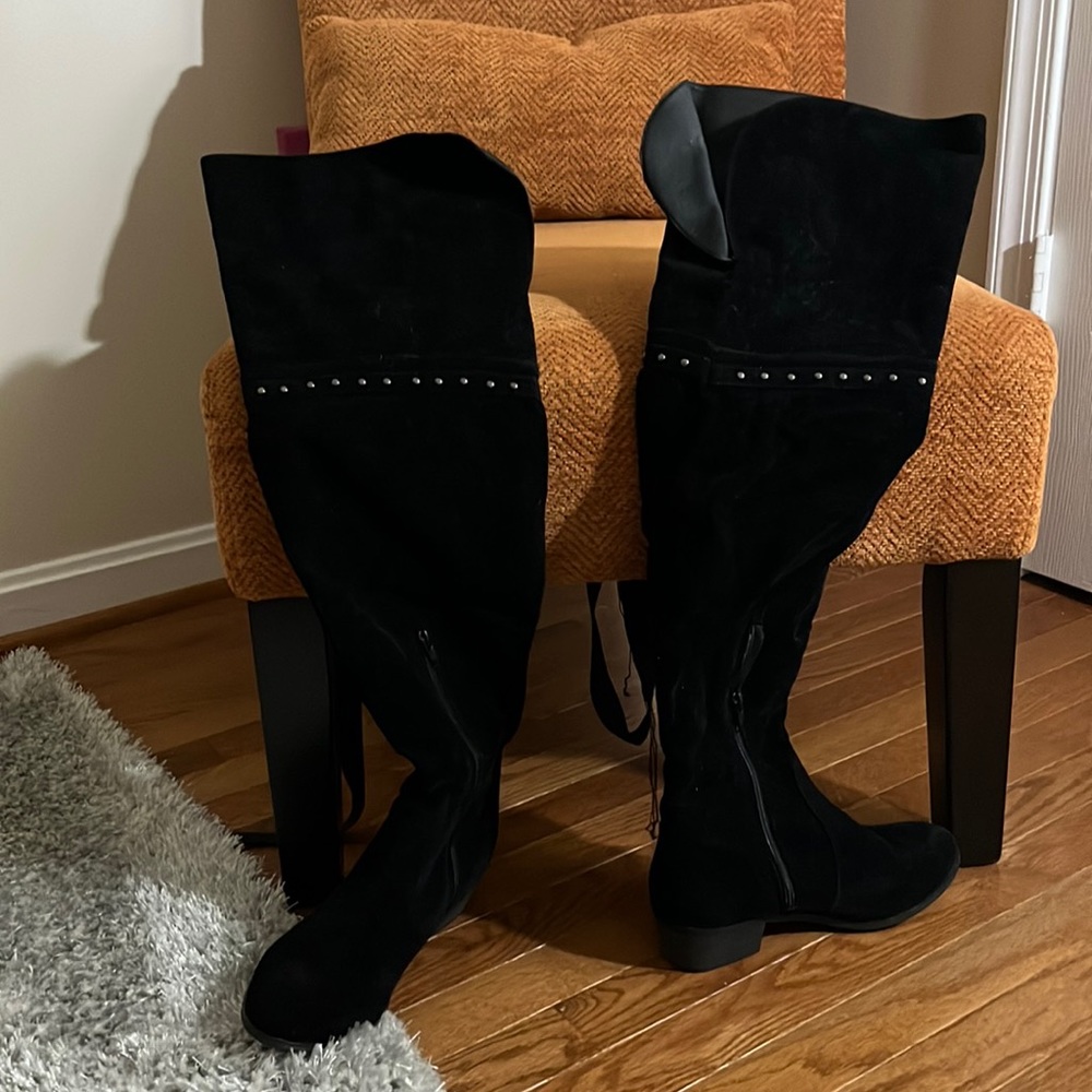 Black Studded Over the Knee Boot…
